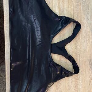 Old Navy 4X NWOT Shiny Black Women's Sports Bra